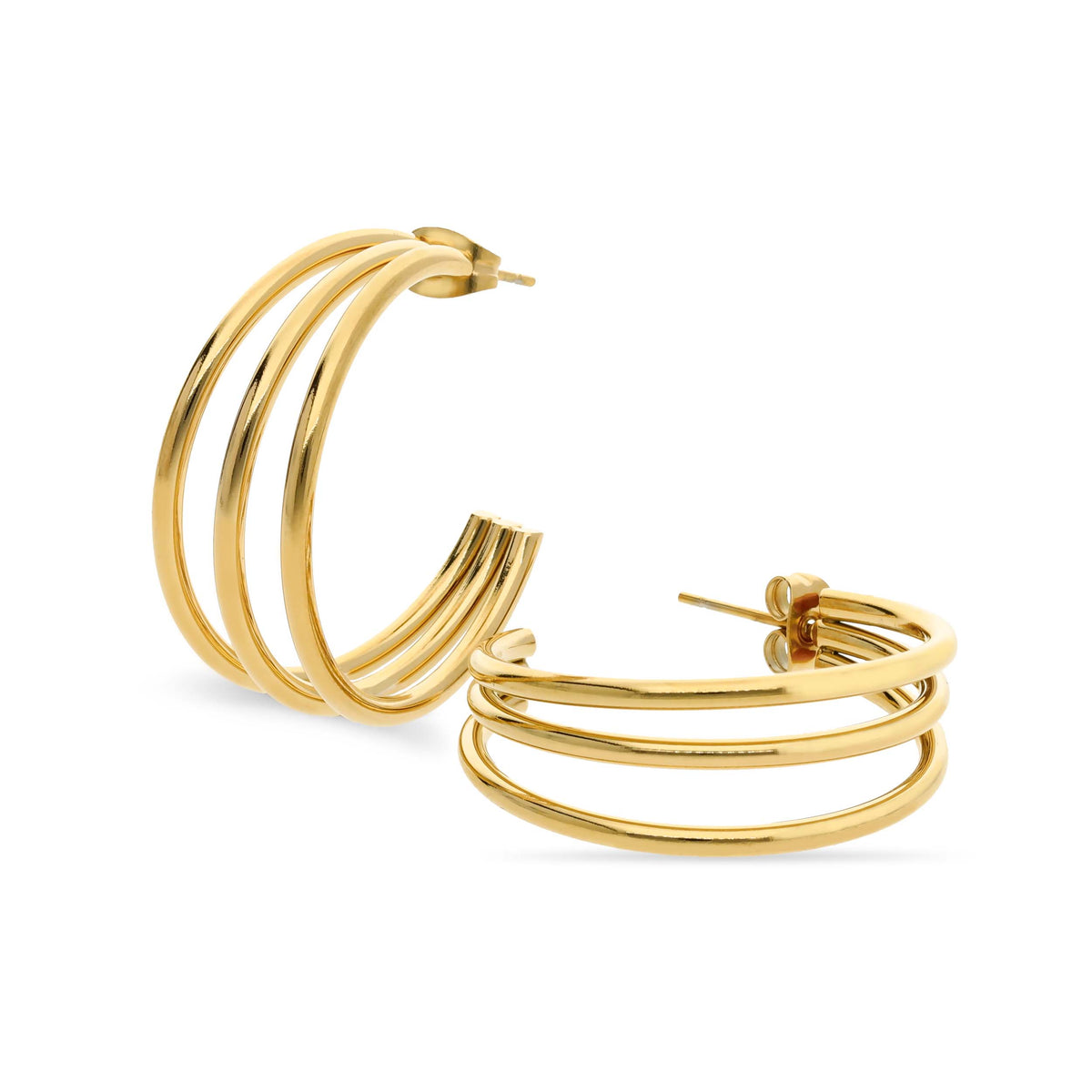 Multilayer earring gold - Stainless steel