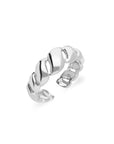 Pretzel ring silver - Stainless steel