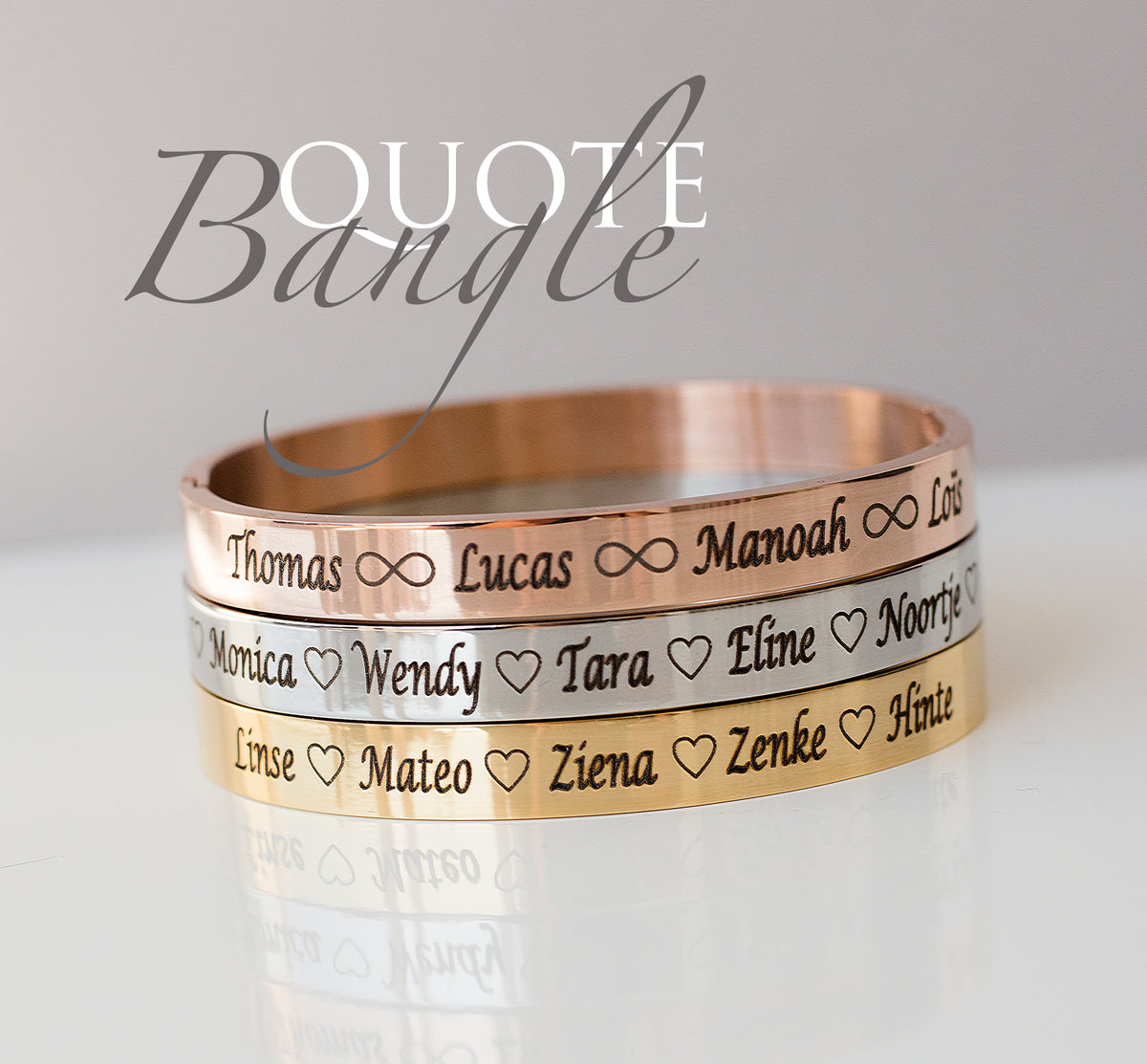 Quote bangle - No discoloration