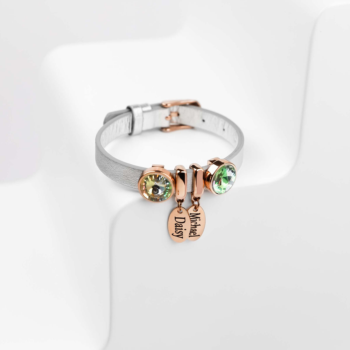 Rivoli bracelet - Personalized leather bracelet