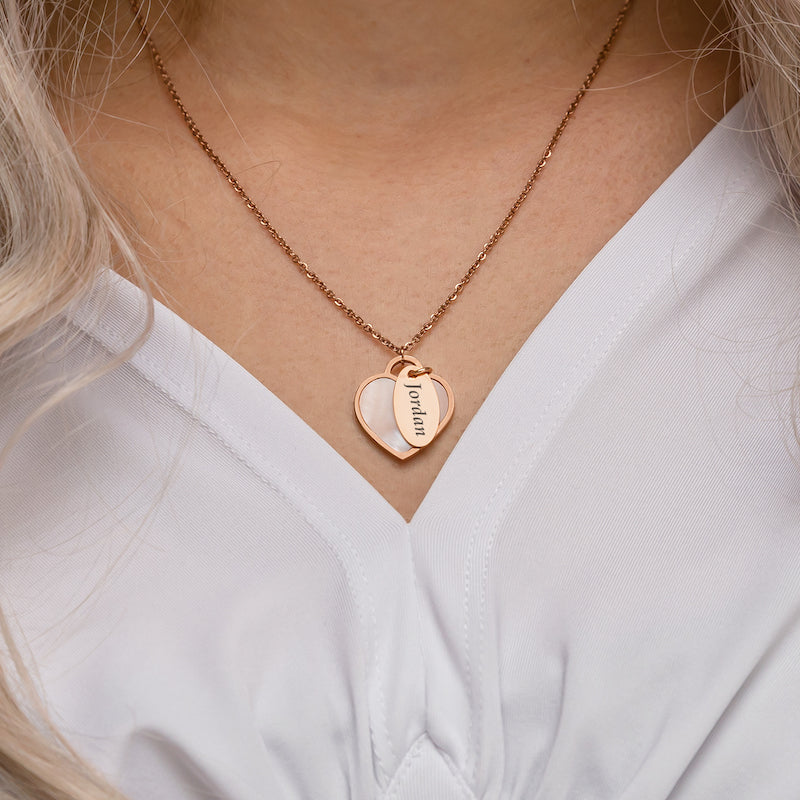 Seashell heart & tag - Stainless steel