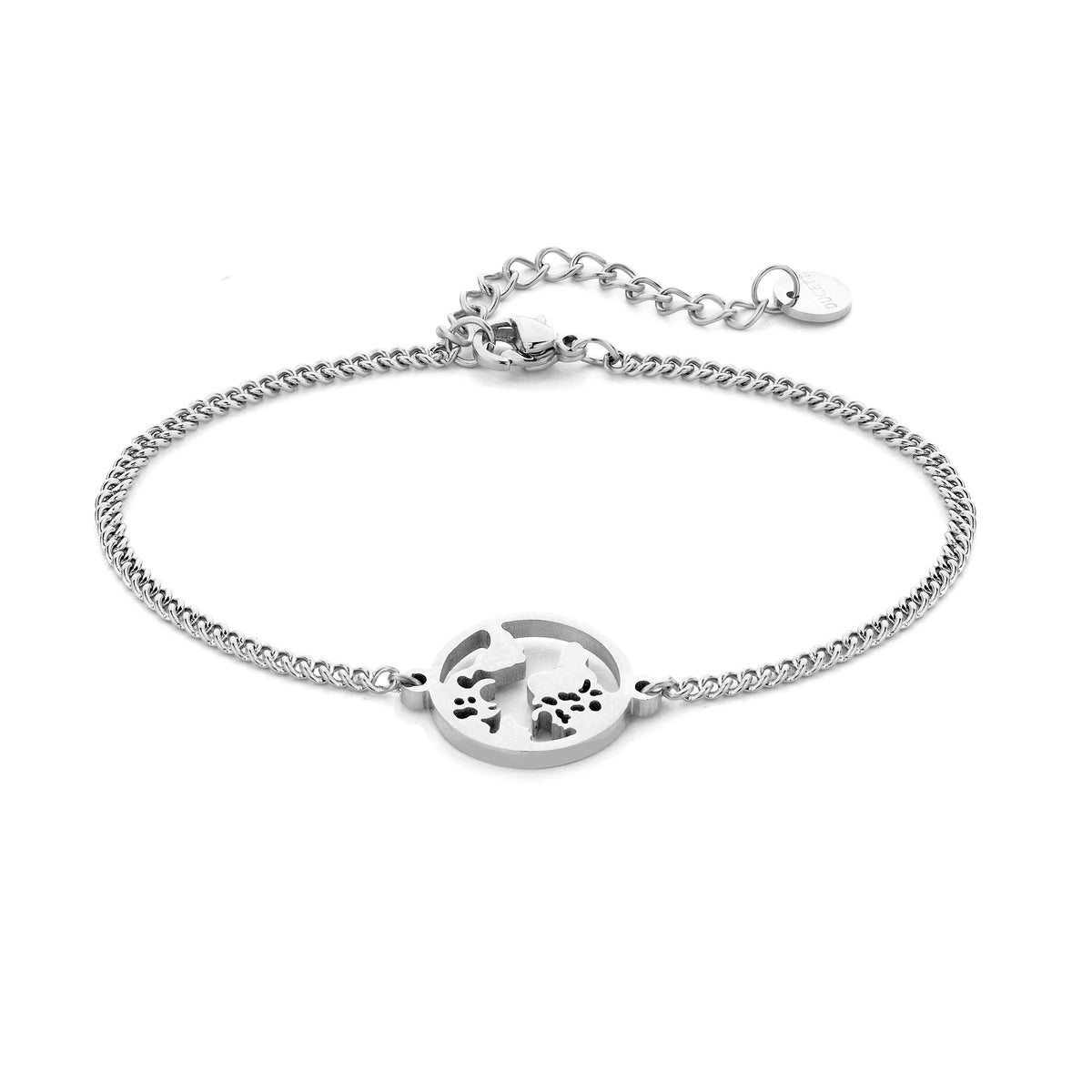 World bracelet silver - Stainless steel