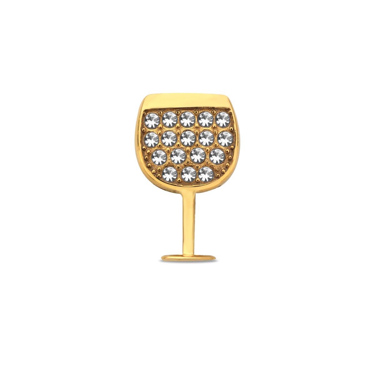 Mesh charm wine glass gold - Stainless steel