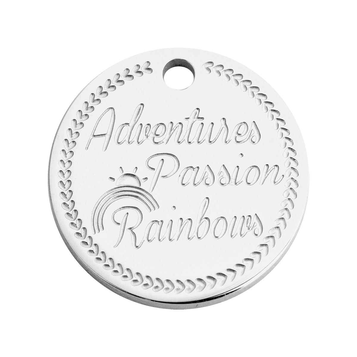 Coin rainbow silver - Stainless steel