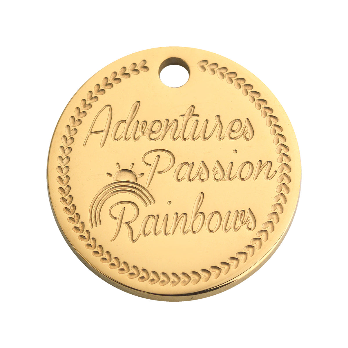 Coin rainbow gold - Stainless steel