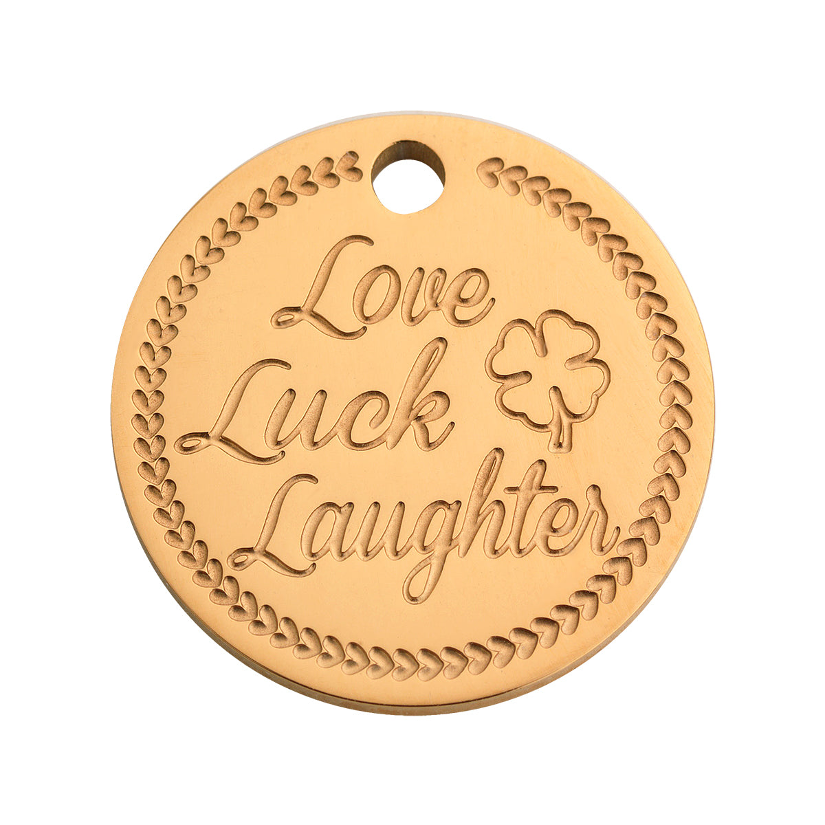Coin clover rosé gold - Stainless steel