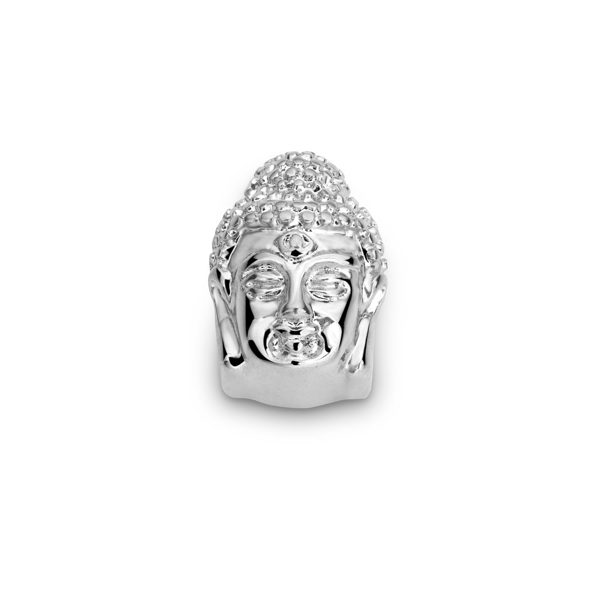 Mesh charm buddha silver - Stainless steel