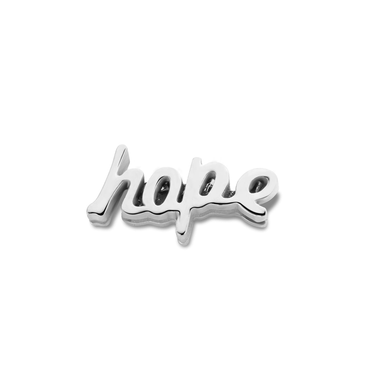 Mesh charm hope silver - Stainless steel