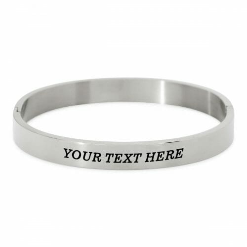 Quote bangle silver - Personalized