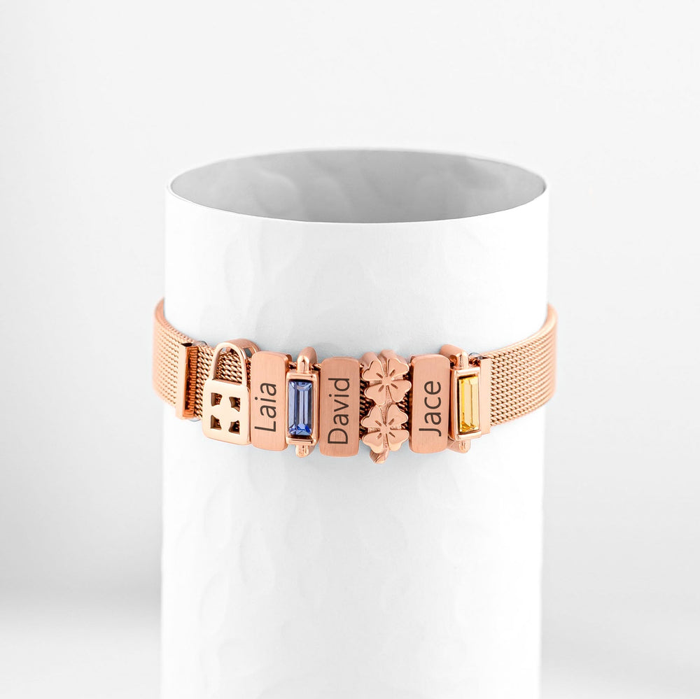 Mesh charm armband