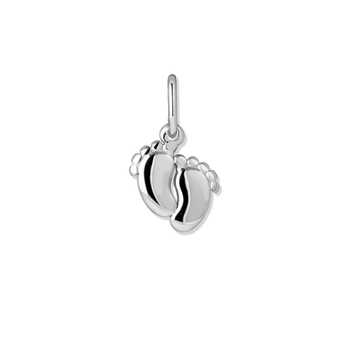 Aura charm baby feet silver