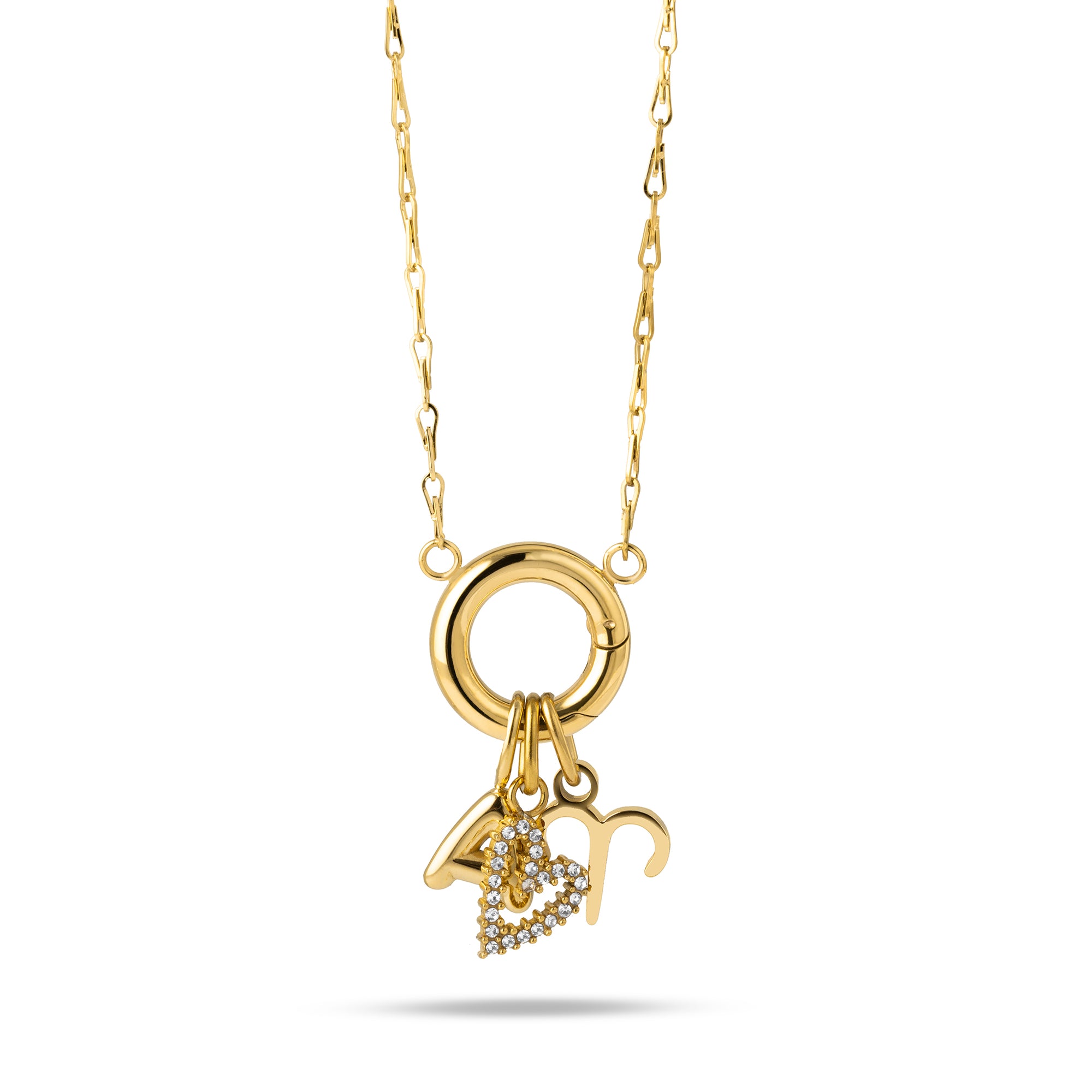 Aura charm heart gold