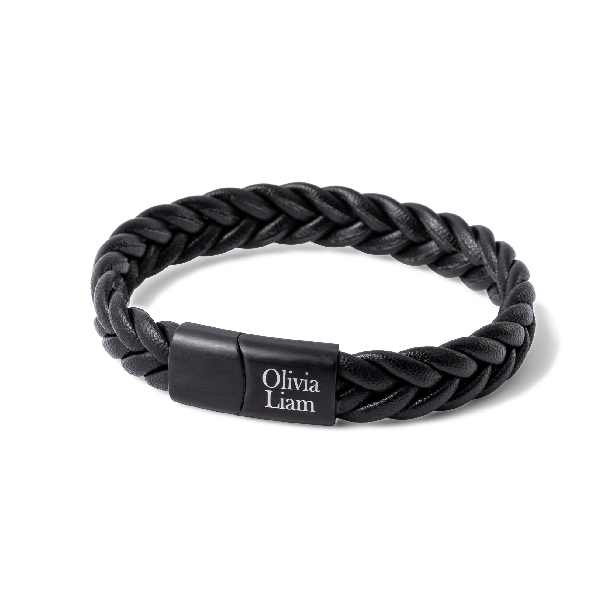 Matt black bracelet - Leather