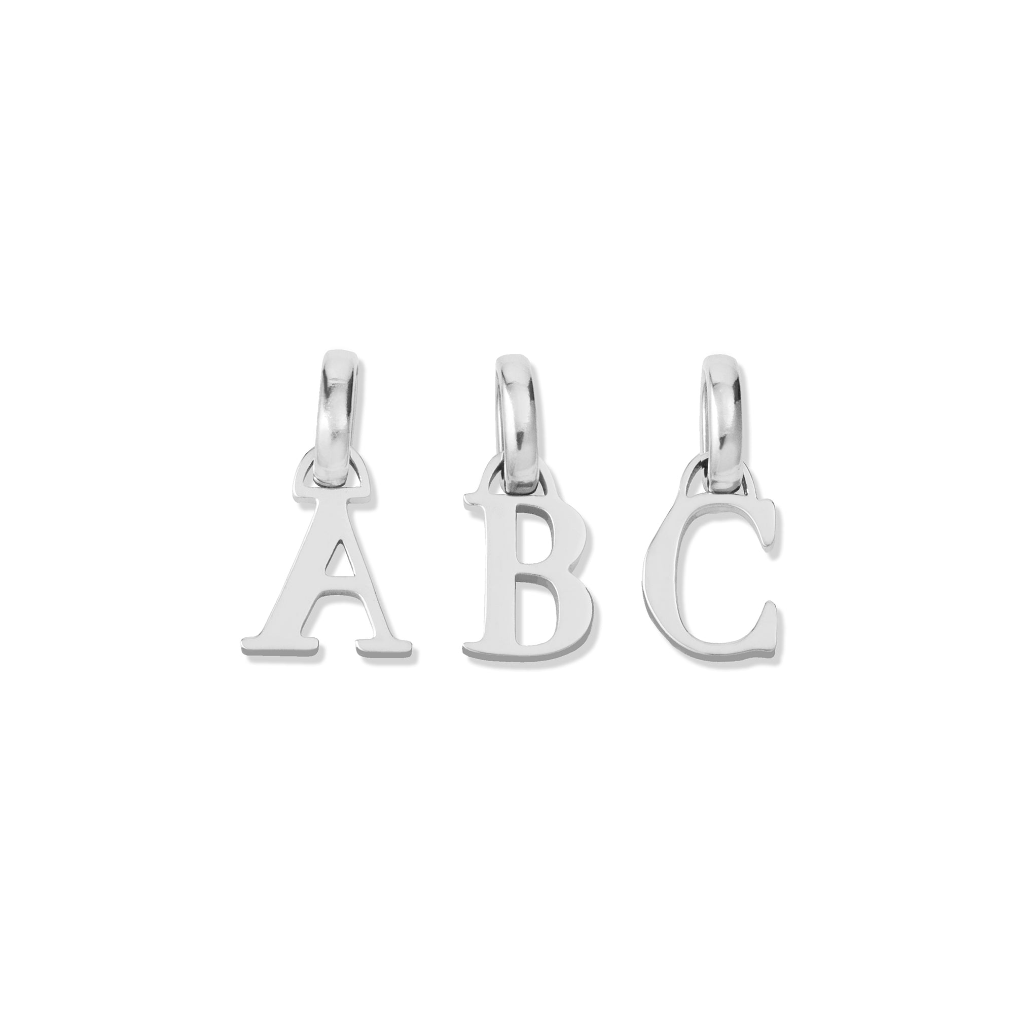Letter charm silver