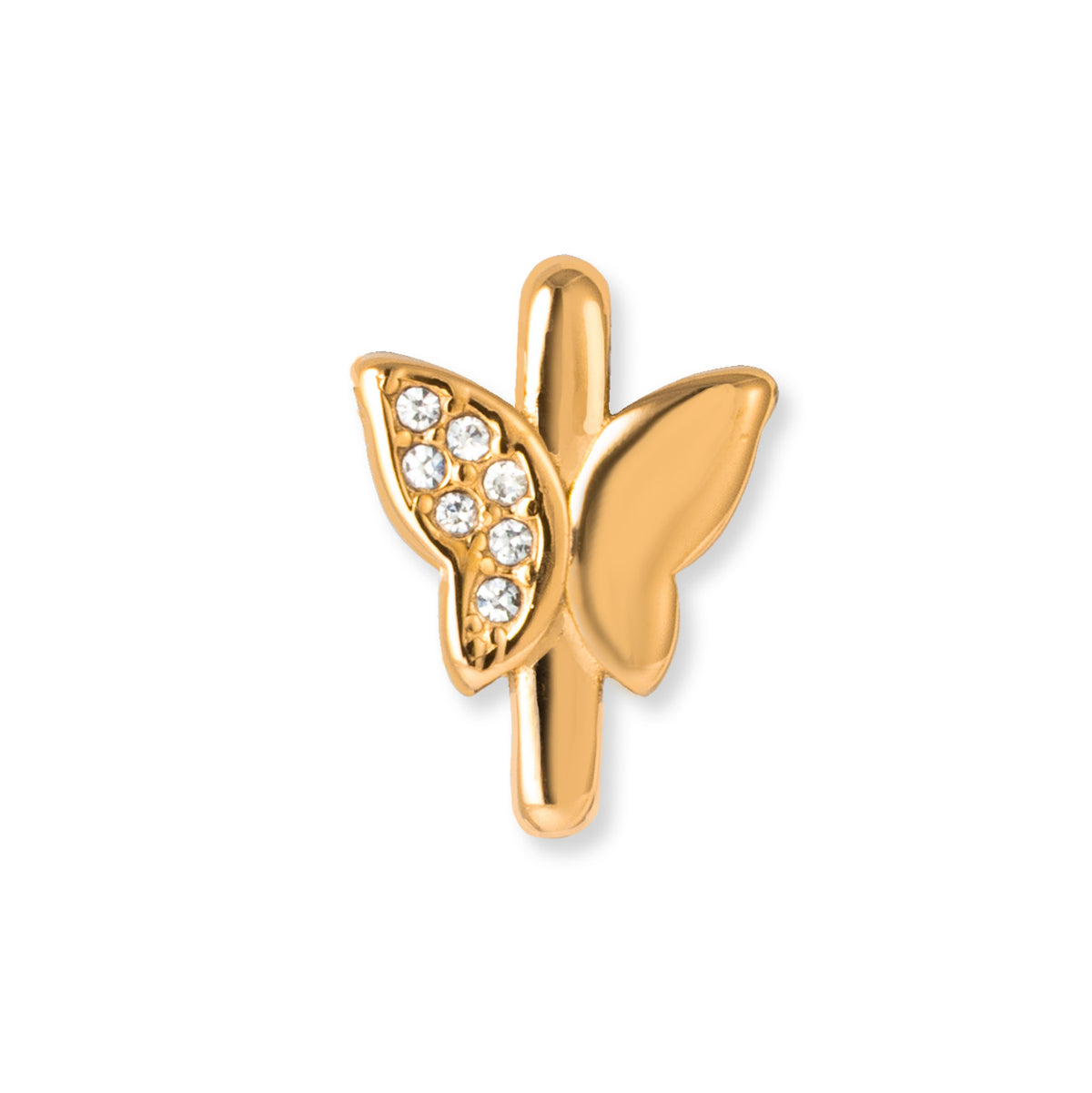 Mesh charm butterfly rose gold