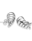Curled drop earrings silver