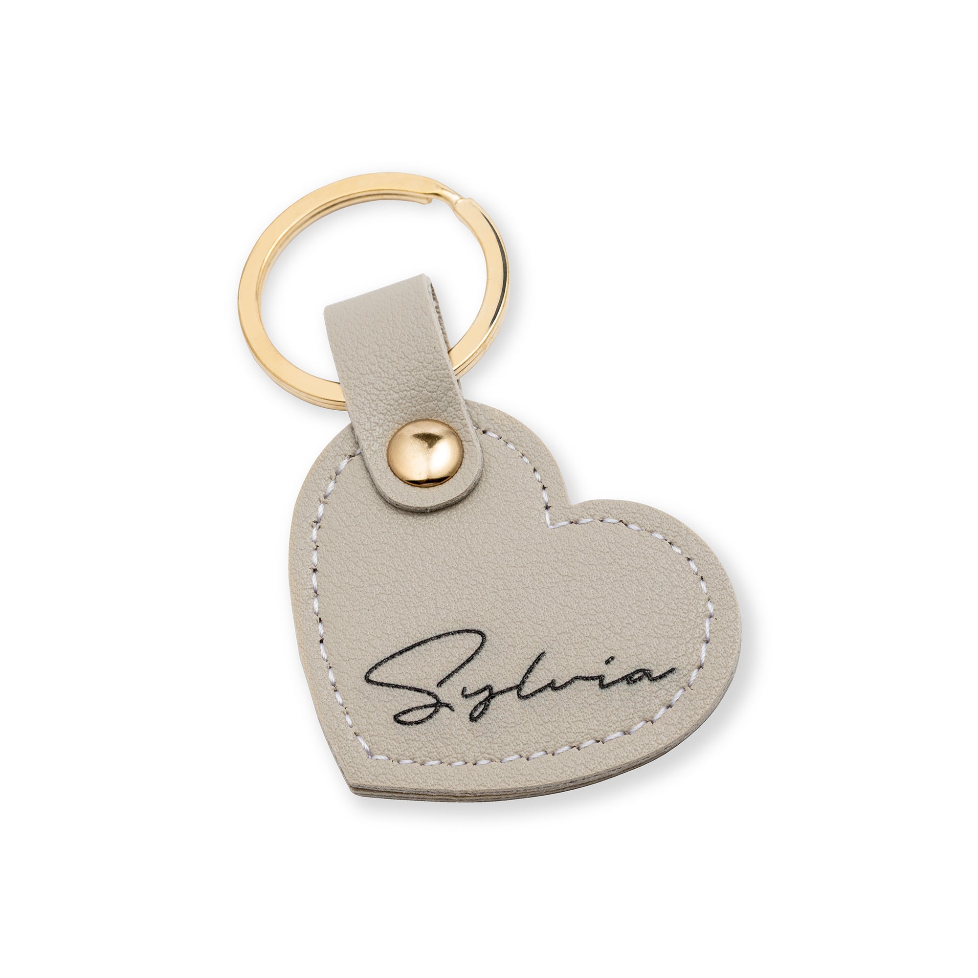 Heart Keychain Grey
