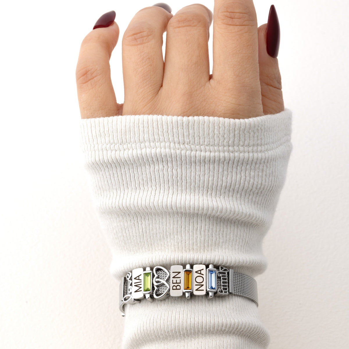 Mesh charm birthstones - Stainless steel