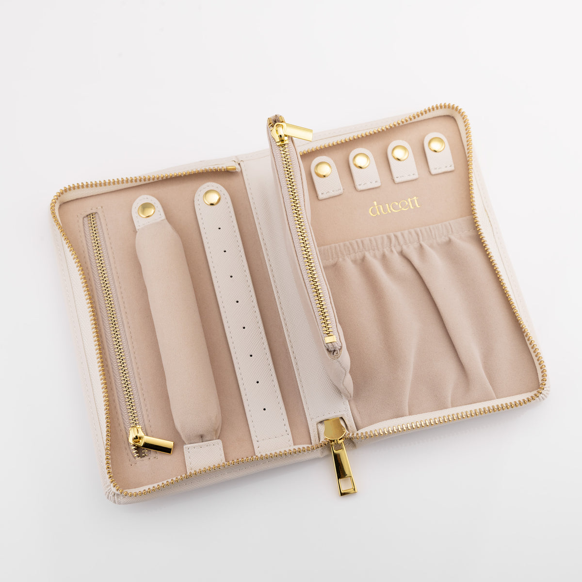 Jewellery Organizer Wallet Cream