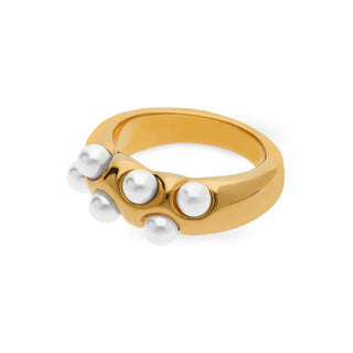 Pearl ring gold