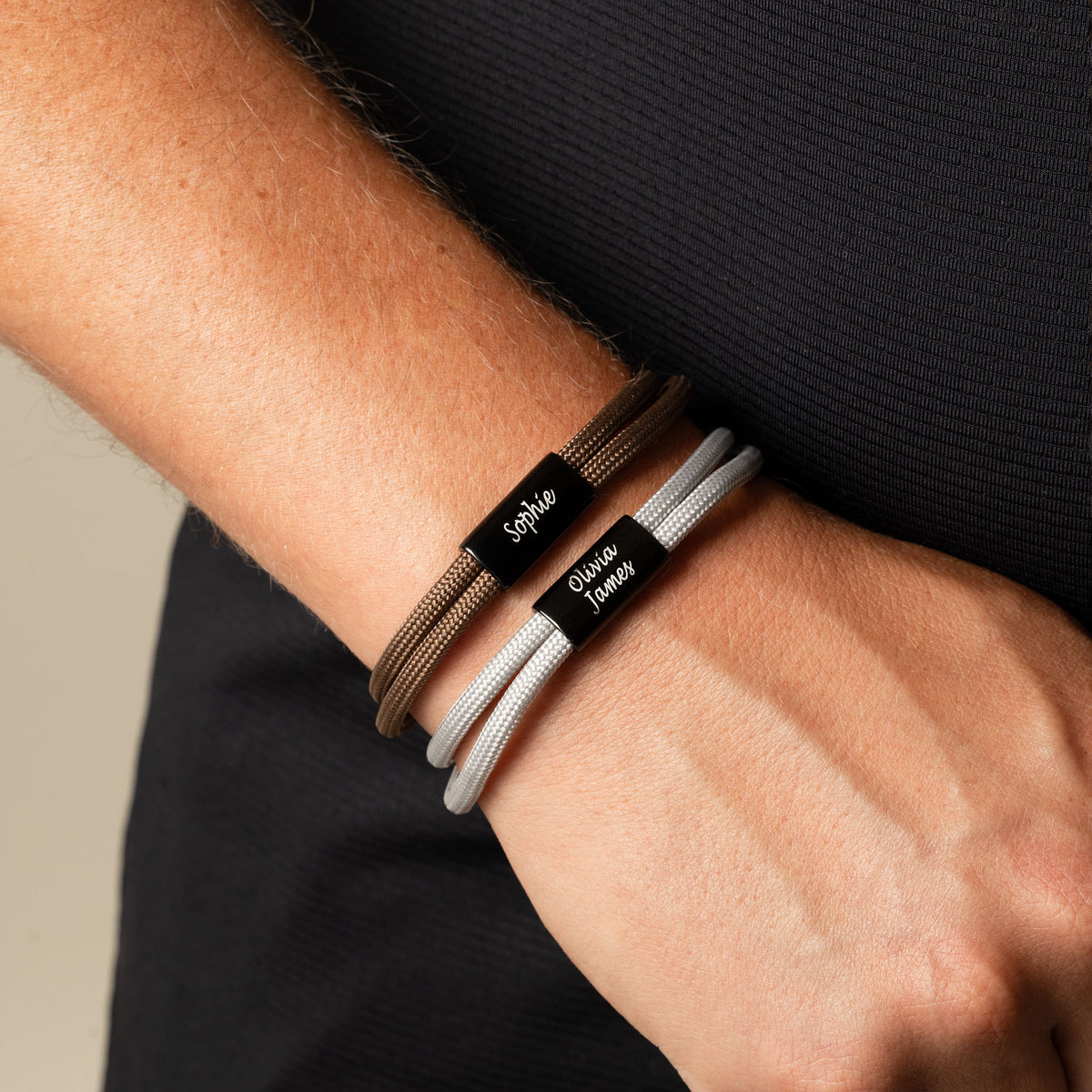 Rope bracelet grey - detail