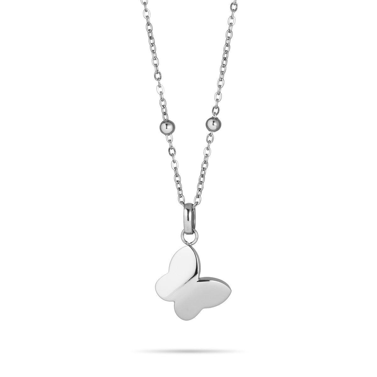 So Butterfly necklace silver - worn