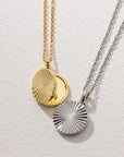 Sunray locket silver