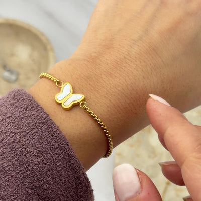 So Butterfly bracelet gold - video