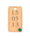 Date tag rose gold - Personalized
