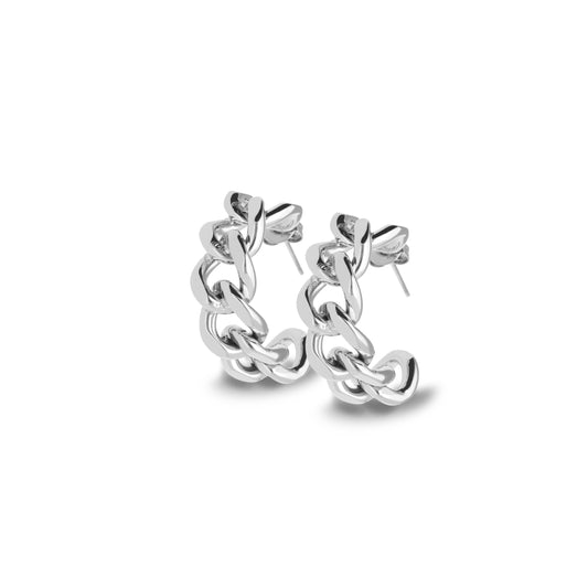 Chain earring silver