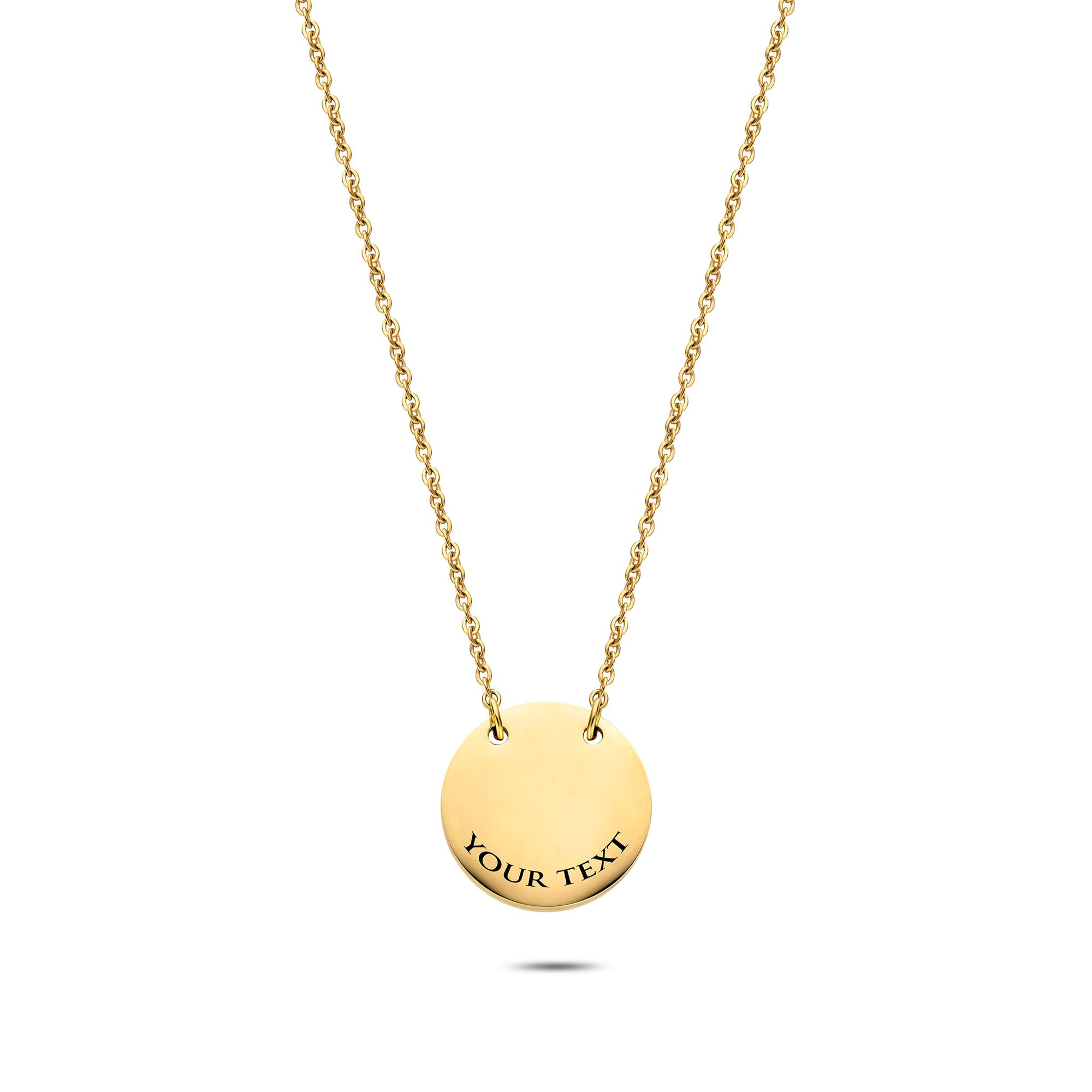 Coin necklace gold - Personalized