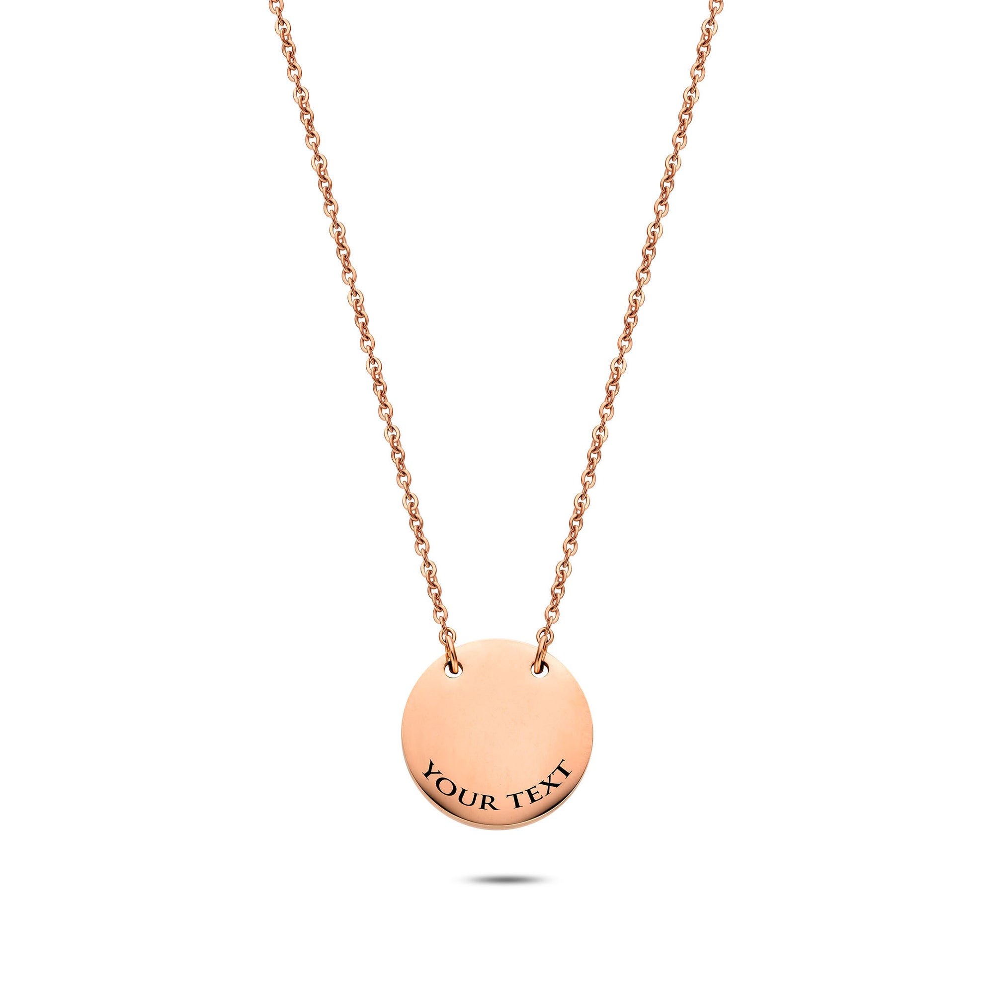 Coin necklace rosé gold - Personalized