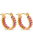 Coral earring pink gold