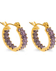Coral earring purple gold