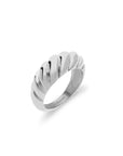 Croissant ring silver