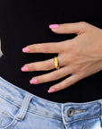 Croissant ring gold
