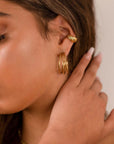 Multilayer earring gold
