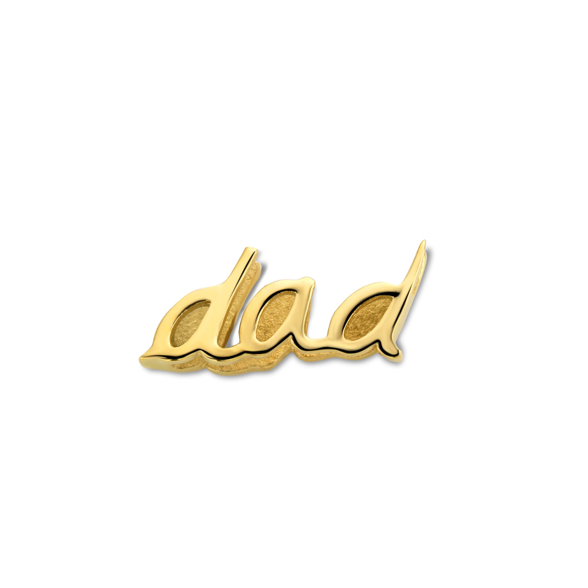 Mesh charm dad gold - Stainless steel