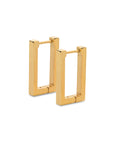 Rectangle earring gold