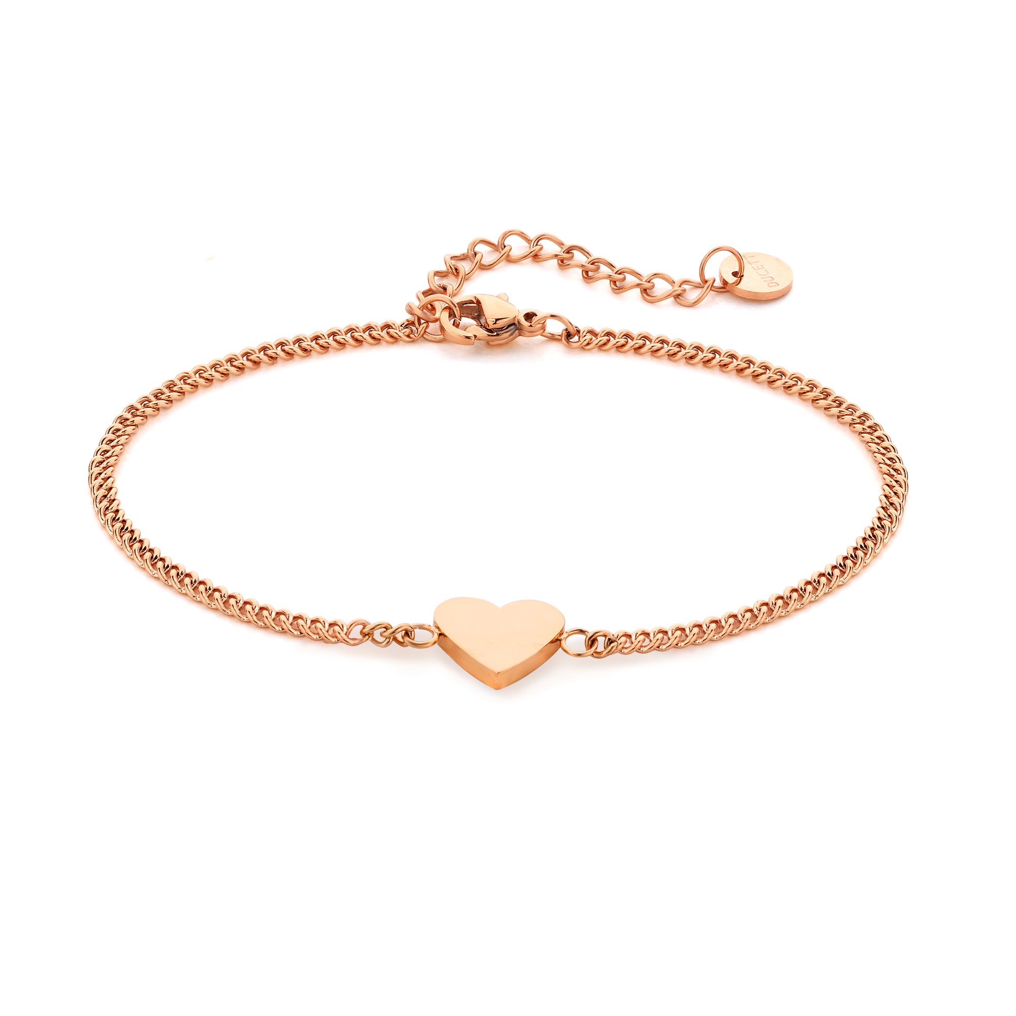 Heart chain rosé gold - Stainless steel