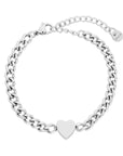 Heart chain bold silver