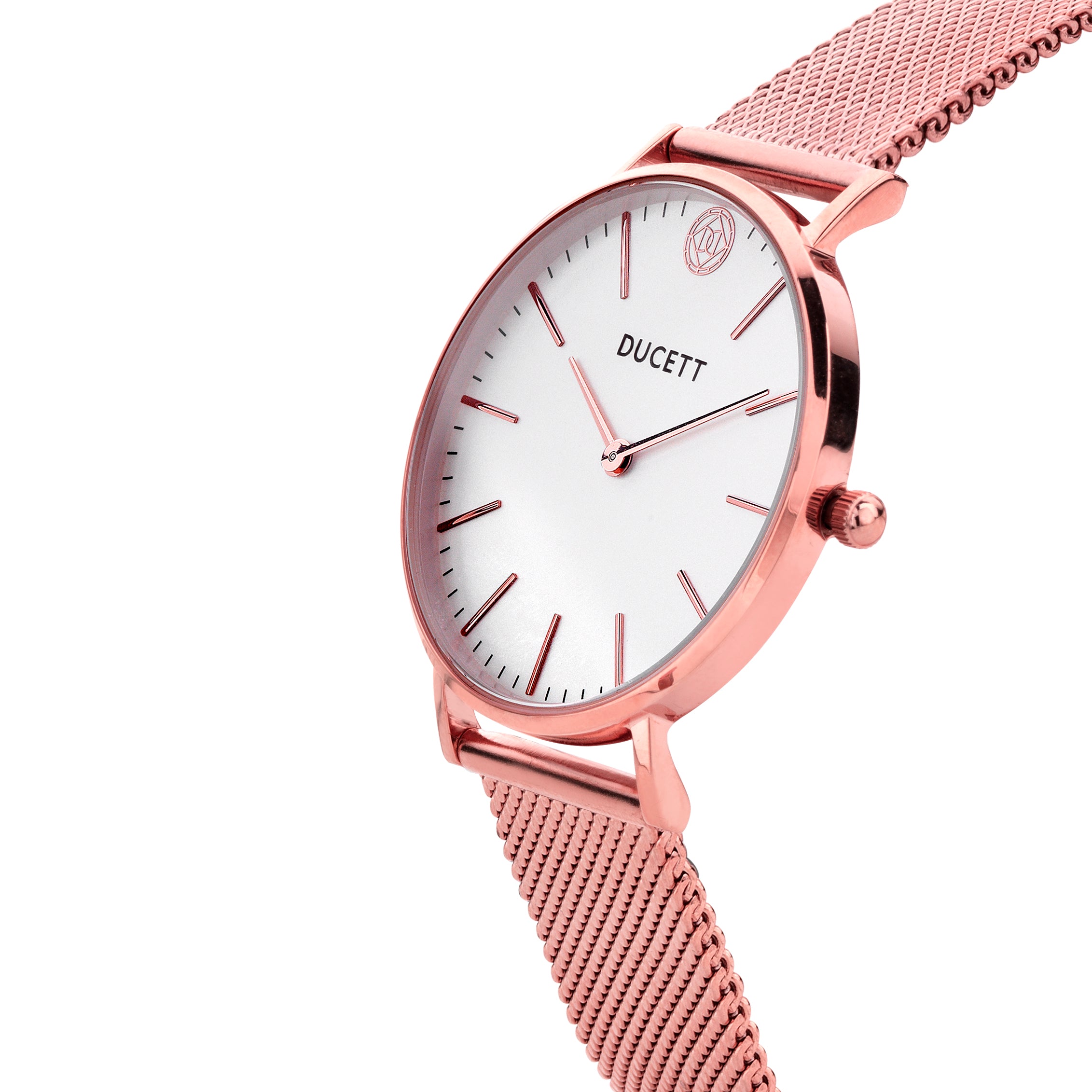 Rosé gold mesh watch + Mesh bracelet luxe