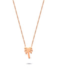 Palm tree necklace rosé gold