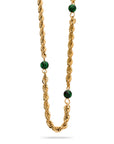Malachite necklace gold