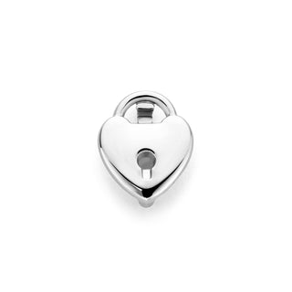 Mesh charm heart keyhole silver