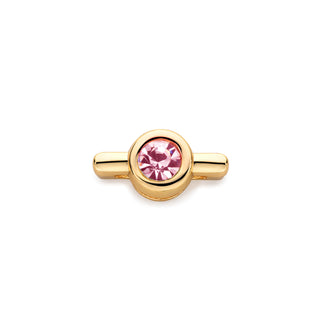 Mesh charm stone gold pink