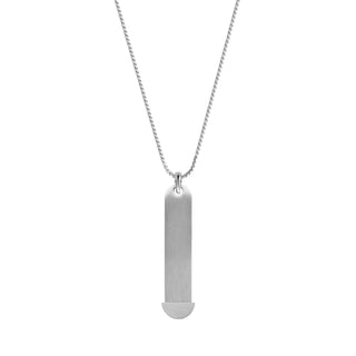 Mesh charm necklace silver