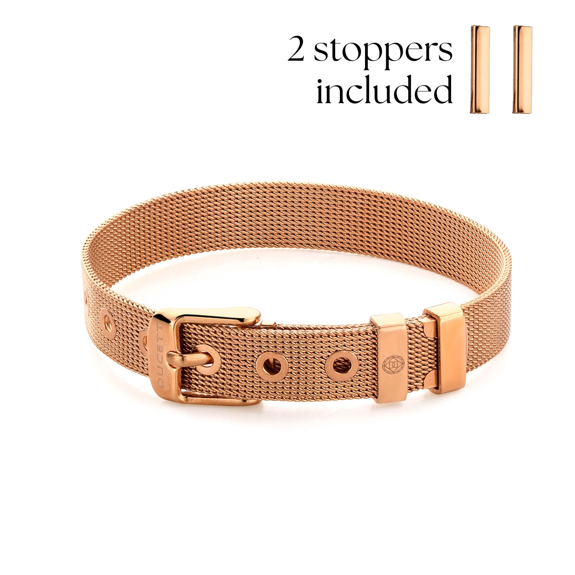 Mesh bracelet rosé gold - Stainless steel