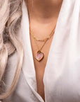 Heart pearl necklace gold