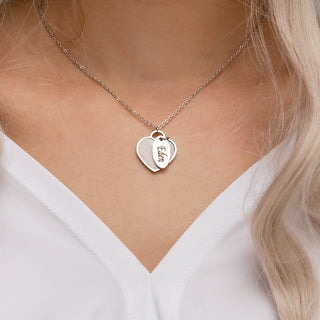 Seashell heart & tag silver